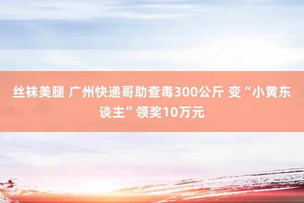 丝袜美腿 广州快递哥助查毒300公斤 变“小黄东谈主”领奖10万元
