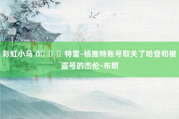 彩虹小马 👀特雷-杨推特账号取关了哈登和被盗号的杰伦-布朗