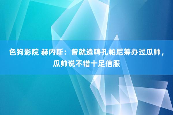 色狗影院 赫内斯：曾就遴聘孔帕尼筹办过瓜帅，瓜帅说不错十足信服